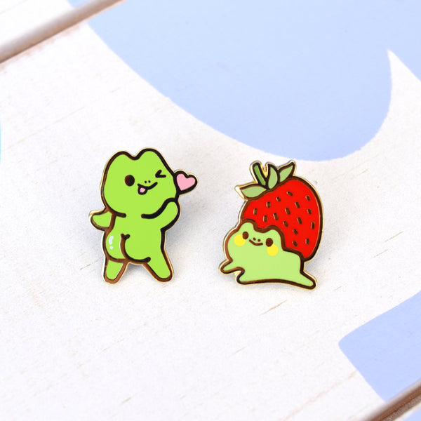 Cutie with a Booty Frog Enamel Pin