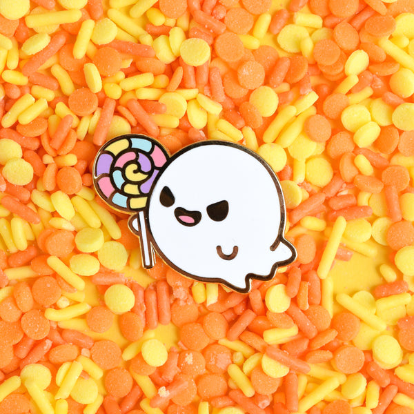 Lollipop Ghost Enamel Pin
