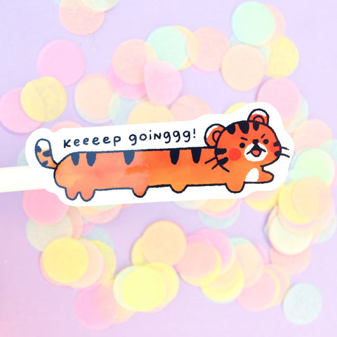 Keep Going Long Tiger Sticker