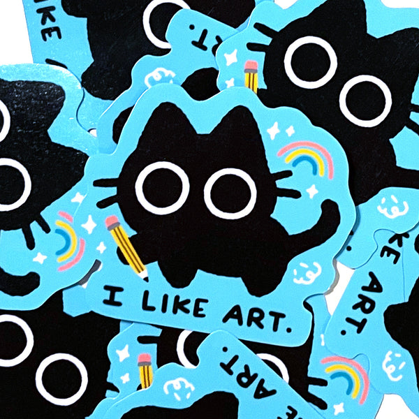 I Like Art - Scaredy Cat Sticker