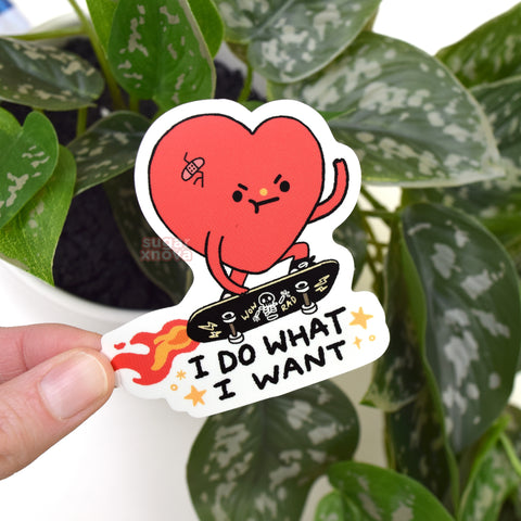 I Do What I Want - Heart Sticker