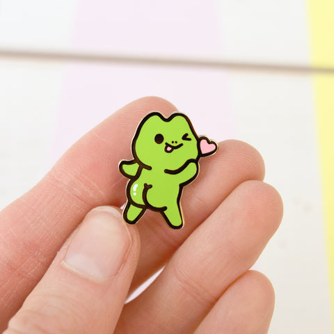 Cutie with a Booty Frog Enamel Pin