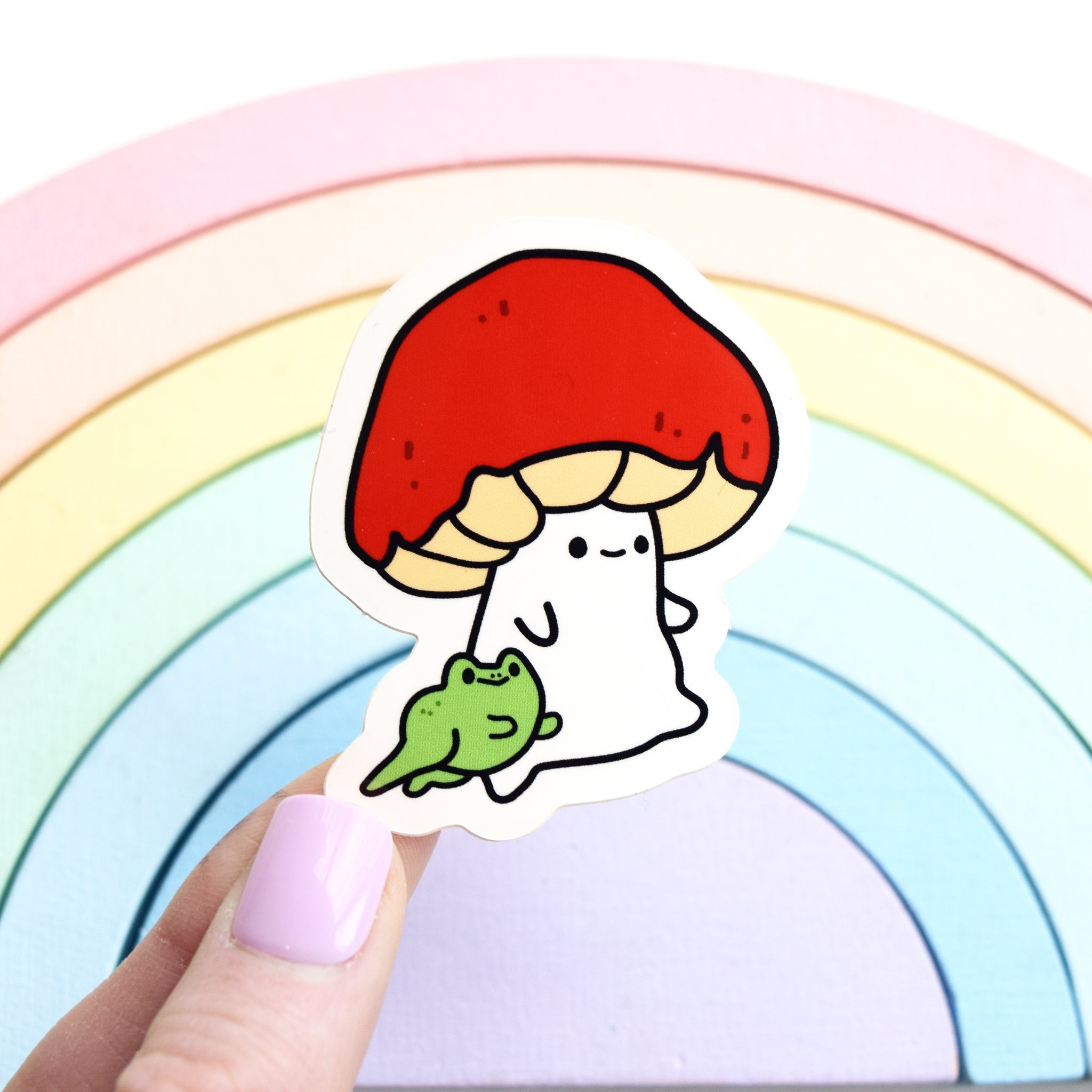 Froggy and Mushroom Sticker