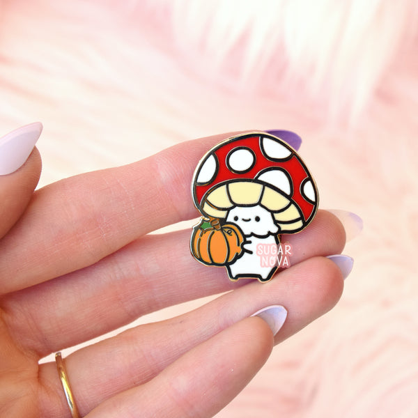 Mushroom Pumpkin Buddy Pin