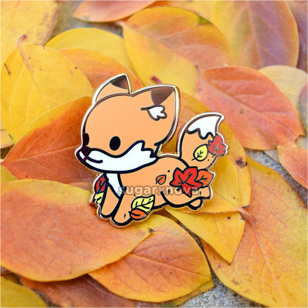 Fall Fox Enamel Pin