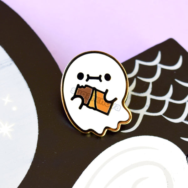 Ooh a Snack! Halloween Ghost Enamel Pin